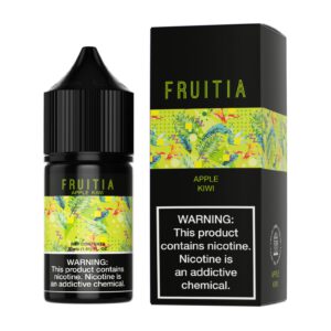 Intriguing image of e-liquid, prominently featuring the Vapemilitia brand and highlighting the refreshing 'Apple Kiwi Crush.' This visual representation seamlessly aligns with the page's context, offering a fruity and invigorating glimpse into the diverse and flavorful vaping experience curated by Vapemilitia.